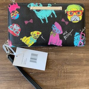 Betsy Johnson pug wallet